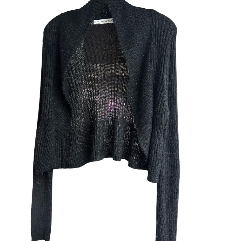 Maurices Black Women's Cropped Cardigan Sweater